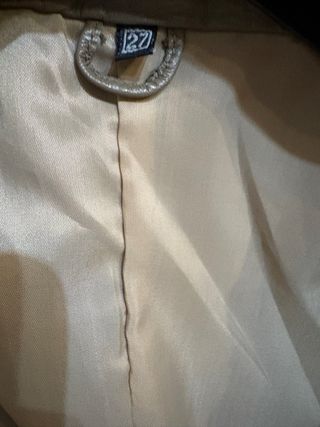 Giubbino in vera pelle vintage beige