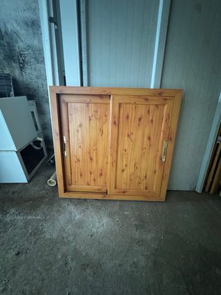 Corredera pino nudo 2 hojas