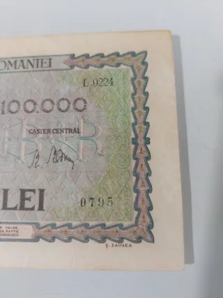 Billetes Rumanía 100.000 Lei