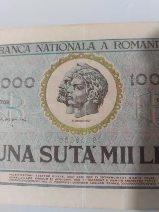 Billetes Rumanía 100.000 Lei