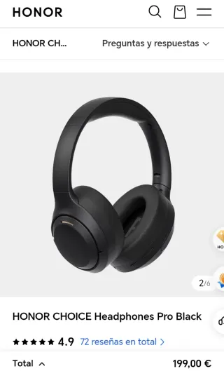 Sin abrir! Honor Choice Headphones Pro Negro