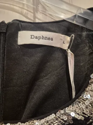 Top lentejuelas negro y plateado