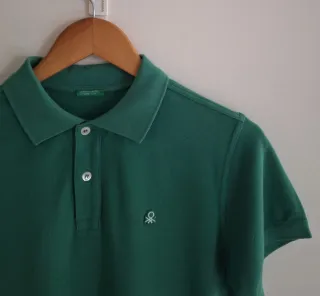 Polo slim fit em algodão puro Benetton - 13/14A