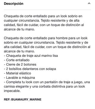 Americana Celio Slim Fit Azul Talla M