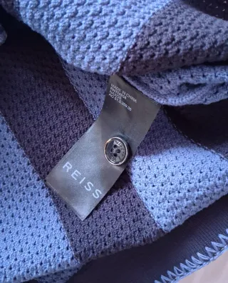 Camisa de punto cubana con rayas azules