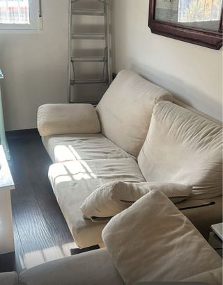 Sofá 3 plazas + 2 plazas color hueso