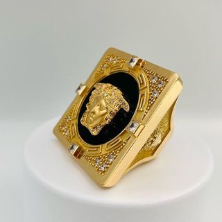 SELLO GRANDE MEDUSA ONIX 18K