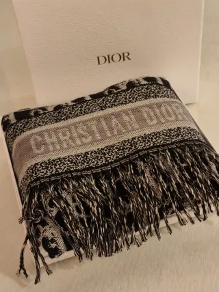 Bufanda  Cachemira Negra Beige Mujer.