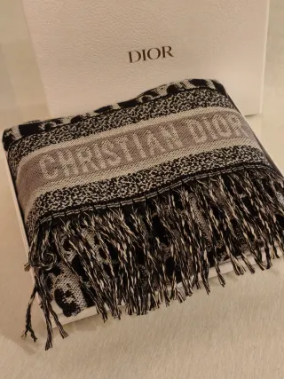 Bufanda  Cachemira Negra Beige Mujer.