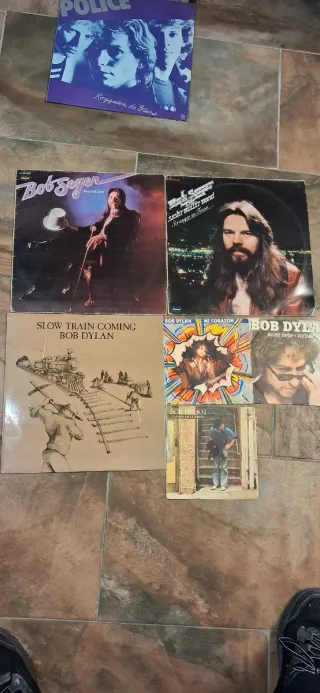 Vinilos Bob Dylan y Bob Seger