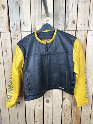 CHAQUETA T-M DE MOTO GARIBALDI AMARILLO