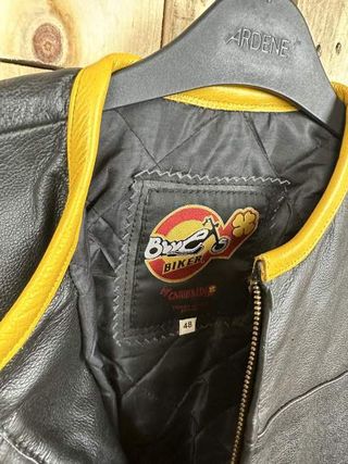 CHAQUETA T-M DE MOTO GARIBALDI AMARILLO