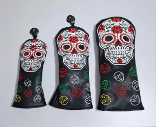 3 Fundas de Golf Calavera Mexicana