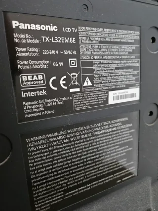 Televisión Panasonic 32 (No Smart TV)