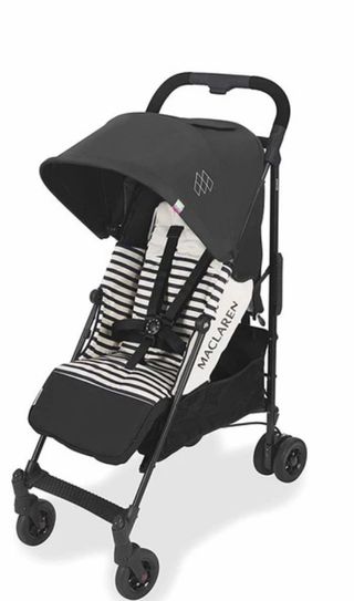 Silla de paseo Maclaren negra y rayas