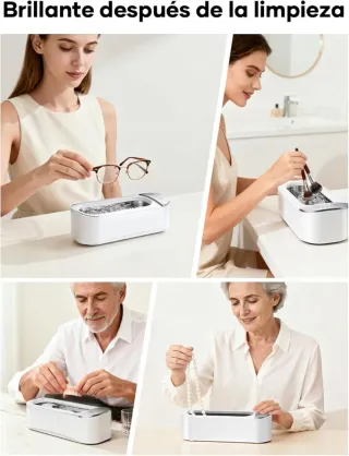 Limpiador Ultrasónico Gafas Joyas Relojes