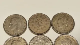 Lote 7 monedas de 100 Pts, Juan Carlos I