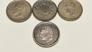 Lote 7 monedas de 100 Pts, Juan Carlos I