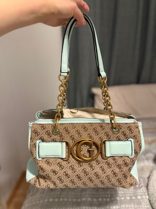 Bolso Guess Beige y Azul