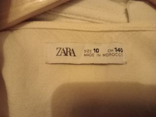 Vestido Zara Lino beige niña