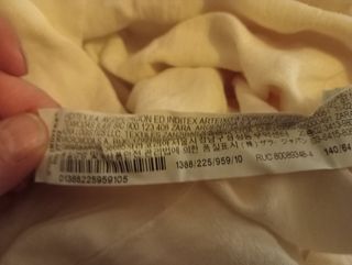 Vestido Zara Lino beige niña