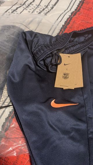 Conjunto chaqueta FC. Barcelona Nike Azul Naranja