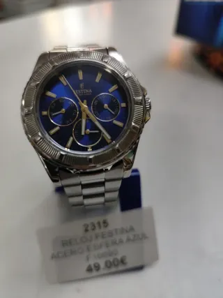 Reloj Festina Acero Esfera Azul