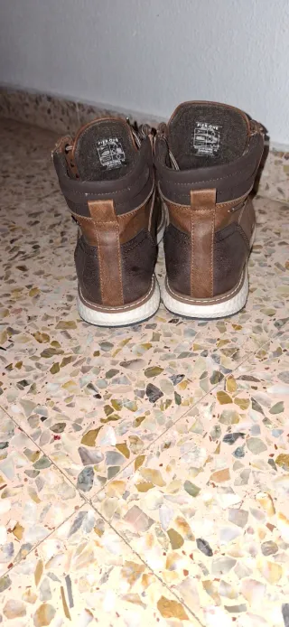 Botas de cuero marrones para hombre