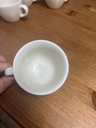 Juego de 6 tazas de café de porcelana