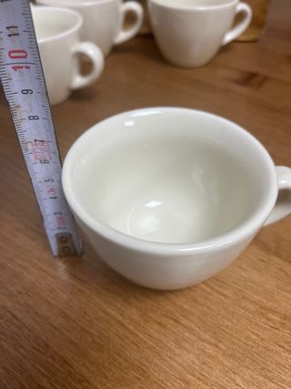 Juego de 6 tazas de café de porcelana
