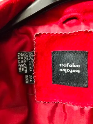 Chaqueta de ante roja
