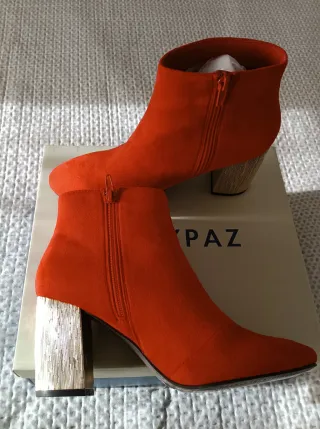 Botines rojos símil ante Marypaz talla 38