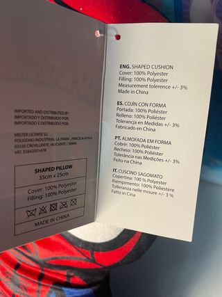 Cuscino sagomato Spiderman Marvel originale