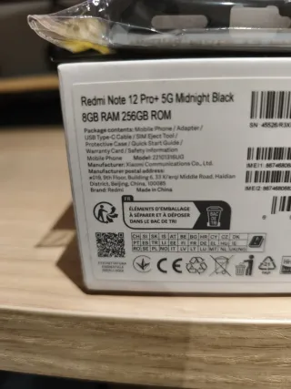 Xiaomi Redmi Note 12 Pro+ 5G 256GB Negro Negro