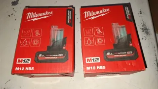 2 Baterías Milwaukee M12 HB5 5Ah Nuevas
