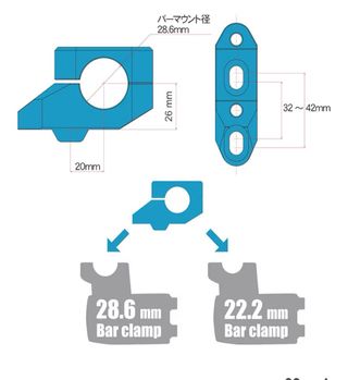 Manillar Moto Zeta 28mm