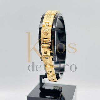 PULSERA TIPO CARTIER MEDUSA Y GRECA 18K