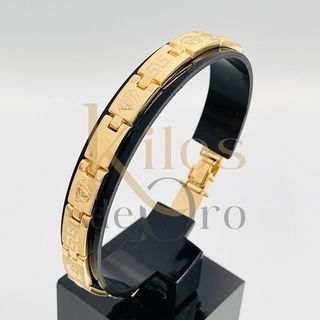 PULSERA TIPO CARTIER MEDUSA Y GRECA 18K