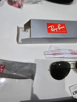 Gafas Ray-Ban Aviator Doradas Verdes