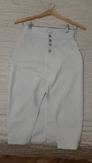 Gonna bianca vita alta