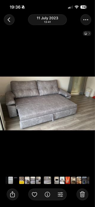 Sofá cama MIXX con almohadas de respaldos 3 plazas