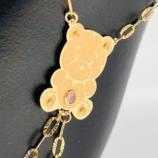 PULSERA MANITA OSITO PIEDRA ROSA 18K