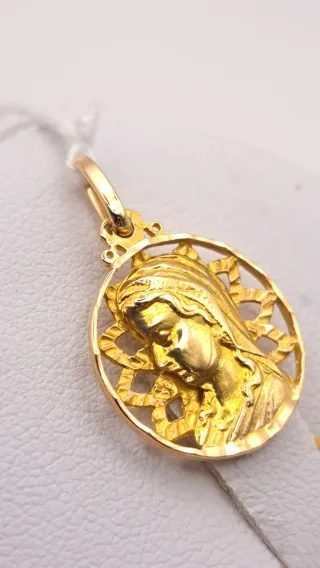 Medalla Virgen Niña Oro 18k
