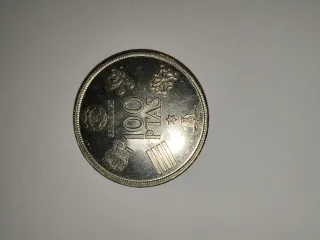 Lote 3 Monedas 100 Ptas Plata y una 100 ptas norma