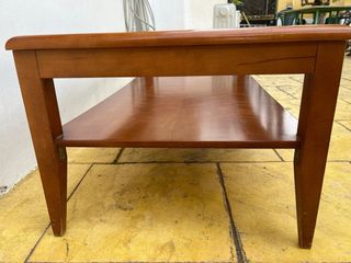 Mesa de centro elevable madera y cristal