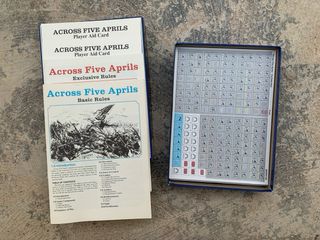 Juego Across 5 Aprils de Victory Games Troquelado