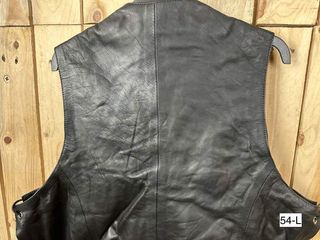 CHALECO T-L DE MOTO GARIBALDI CUERO NEGRO 54