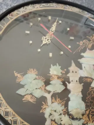 Reloj Pared Nácar Vintage "Nuevo"