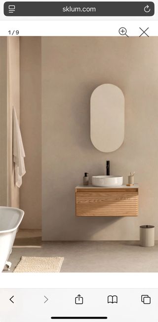 Mueble de baño madera fresno Tedrik