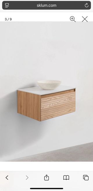 Mueble de baño madera fresno Tedrik